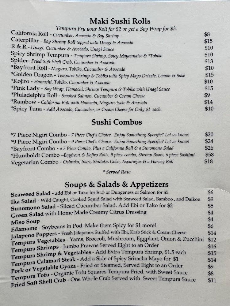 Bayfront Restaurant Fusion Roll